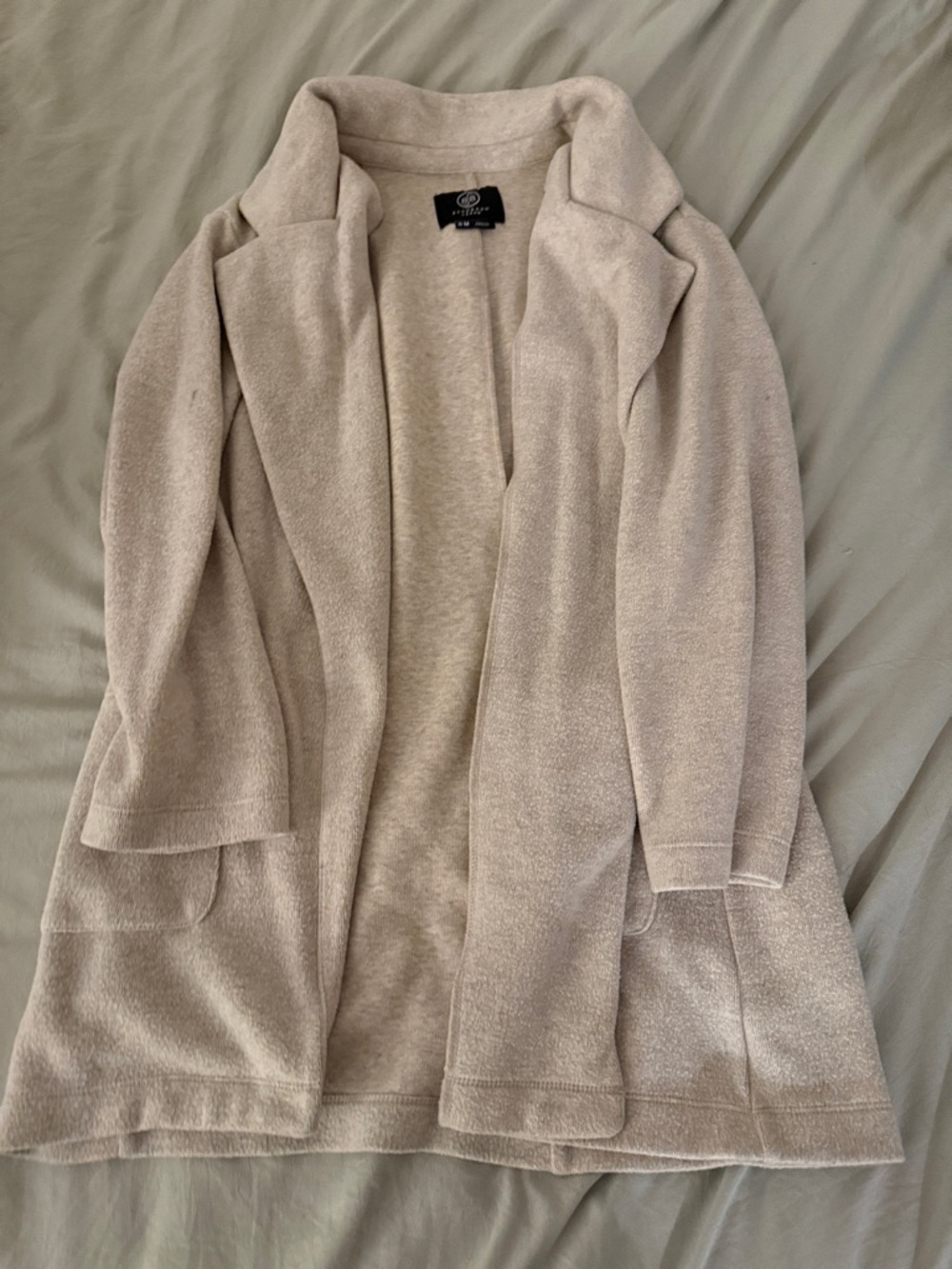 Boom Boom Jeans Cream Open-Front Cardigan